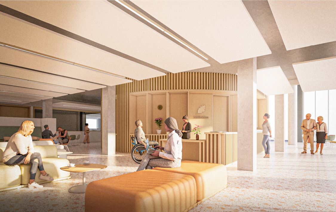 an artist's impression of the new reception