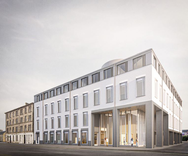 The outside of the building will be repaired. Here is what it might look like.